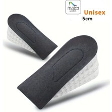 Unisex 36-42 Beden 7 cm Boy Uzatma Tabanlığı, Yumuşak Silikon Topuk Yastığı