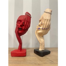 İki Cadı Tasarım Duygusal Saklanış Soyut Dekoratif Biblo 2'li Set