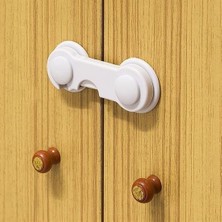 Egecen® Bebek Çocuk Güvenliği Çekmece ve Dolap Için Kendiliğinde Yapışkanlı Vidasız Kapak Kilidi