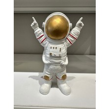 İki Cadı Tasarım Astronot Midi Masaüstü Polyester Dekoratif Obje, Biblo