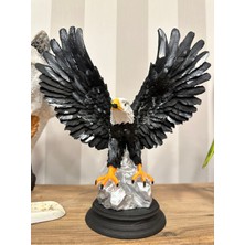 İki Cadı Tasarım Kanatları Açık Kara Kartal, Dekoratif Obje