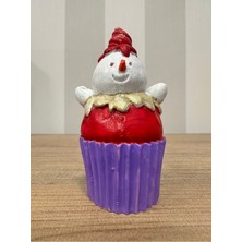 İki Cadı Tasarım Cupcake Kardan Adam Polyester Obje