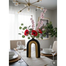 İki Cadı Tasarım Modern Iskandinav Vazo Seramik Dekoratif Obje, 26 x 20 cm