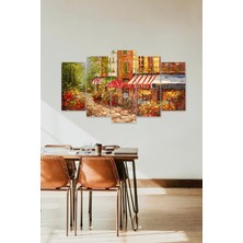 Mbb E-Ticaret Çiçekler Manzarası 5 Parçalı Mdf Tablo