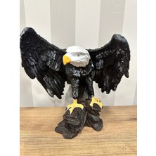 İki Cadı Tasarım Büyük Boy Kara Kartal Heykel, Polyester Biblo, Dekoratif Obje