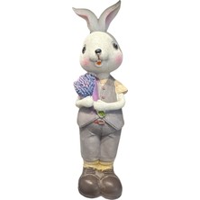 İki Cadı Tasarım Demet Tutan Erkek Tavşan Dekoratif Obje