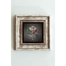 Mbb E-Ticaret Osmanlı Tuğrası Çerçeveli Taş Tablo , Çerçeveli Taş Duvar DEKORU-ENKCRCVTBL-00172