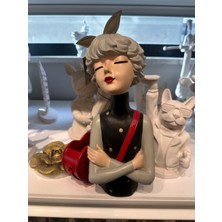 İki Cadı Tasarım Çantalı Kiz Saksı / Çok Amaçlı Kutu Polyester Dekoratif Obje