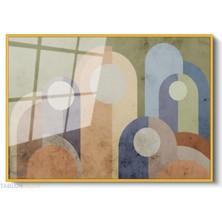 Tablonhazır Çerçeveli Yatay Cam Tablo Salon Duvar Tablosu Yatay Cam Soyutsekiller Yeni Ev Hediyesi Ofis Tablosu