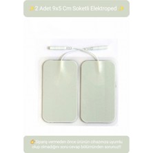 2'li Büyük Boy Kablolu Tens Pedi 9x5 Cm, Elektrot ve Yedek Tens Pedi