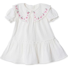 Hellobaby Hellobaby Kız Bebek Elbise Çiçek Baskılı Flower Garden Crew Neck Kısa Kol