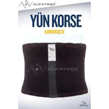 Siyah Unisex Termal Yün Bel Korse ile Sıcaklık ve Destek