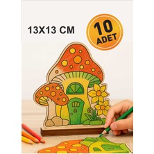 Mantar Ev Boyama Aktivite Seti, Okul Öncesi Sanat & Kreş Etkinliği