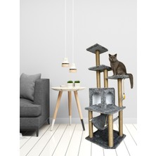 Feyza Design Eğlenceli ve Rahat Kedi Tırmalama Oyuncağı ve Evi Seti