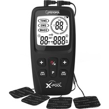 x Pool Siyah 2 Kanallı Dijital Tens Ems Masaj Cihazı