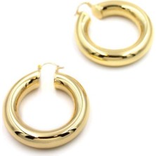 Royaleks Metal Halka Küpe- Küçük - Altın