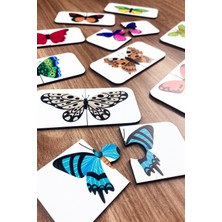 Kelebek Temalı Ahşap Iki Parçalı Eşleştirme Oyunu, Okul Öncesi Eğitici