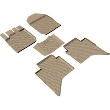 Image Isuzu D Max Pick-Up (2020 ve Sonrası) 3D Havuzlu Kauçuk Oto Paspas Bej