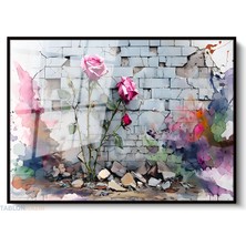 Tablonhazır Çerçeveli Yatay Cam Tablo Salon Duvar Tablosu Yatay Cam Soyutsanat8 Yeni Ev Hediyesi Ofis Tablosu