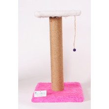 Feyza Design Pembe Kedi Tırmalama Evi, Tablalı, 58 Cm, Dayanıklı ve Şık Tasarım