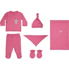 Organickid Bundle Of Joy Kız Şeker Pembe Hastane Çıkış Set 6'lı