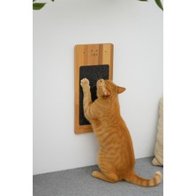 Feyza Design Masif Ahşap Duvara Monte Kedi Tırmalama Tahtası Siyah