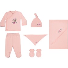 Organickid Bundle Of Joy Kız Toz Pembe Hastane Çıkış Set 6'lı