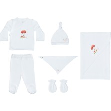 Organickid Bundle Of Joy Bebek Beyaz Hastane Çıkış Set 6'lı