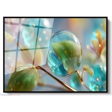 Tablonhazır Çerçeveli Yatay Cam Tablo Salon Duvar Tablosu Yatay Cam Sudamlalari Yeni Ev Hediyesi Ofis Tablosu