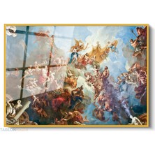 Tablonhazır Çerçeveli Yatay Cam Tablo Salon Duvar Tablosu Yatay Cam Klasikeski Yeni Ev Hediyesi Ofis Tablosu