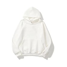 Balmior 3 Iplik Pamuklu Unisex Kapşonlu Sweetshirt - Beyaz