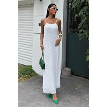 Balmior Askıları Ayarlanabilir Örme Dantel Elbise 2879