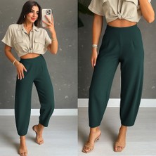 Balmior Kadın Yüksek Bel Krep Pantolon