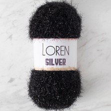 Loren Sılver Siyah El Örgü İpi - RS1001 - 34093