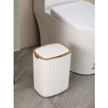 Özbience Çiftli Sensörlü 12L Mutfak ve Banyo Çöp Kovası, Altın Renkli, Hızlı Temizlik