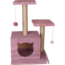 Feyza Design Yuva Tasarımlı Kedi Evi ve Tırmalama Platformu PTLX-0038