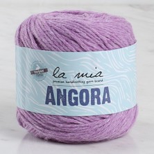 La Mia Angora 50 gr Mor El Örgü İpi - L127 - 33801