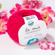 La Mia Pastel Cotton Fuşya El Örgü İpi - L058 - 33613