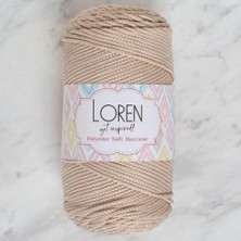 Loren Polyester Soft Macrame Taş Rengi El Örgü Ipi - LM005 - 34428