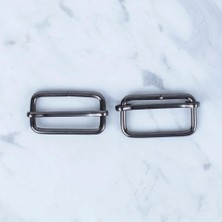 Loren Siyah Metal Toka Sürgülü 2 Li Paket