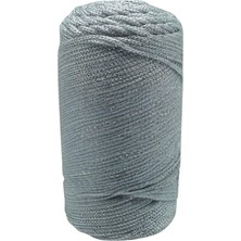 Makrome Ipi 3 mm Polyester Gri Simli