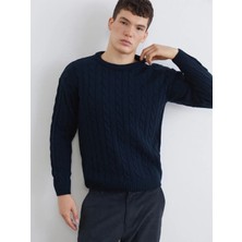 LC Waikiki Xsıde Lacivert Bisiklet Yaka Erkek Triko Kazak