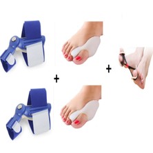 Konforlu Silikon Ayak Baş Parmak Ayırıcı ve Düzelten Makara Seti