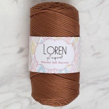 Loren Polyester Soft Macrame Kahverengi El Örgü İpi - LM033 - 34439