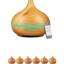 Hava Nemlendirici 7 LED Işıklı Aromatik Oda Kokusu 550 ml Kahve Aroma Difüzörü Buhar Makinası