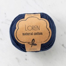 Loren Natural Cotton Lacivert El Örgü İpi - R005 - 33900