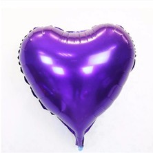 Kalp Balon Folyo Mor 45 cm 18 Inç