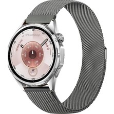 MMP Shop Huawei Watch Gt3 / Gt4 / Gt5 / Gt5 Pro / Gt6 / Gt6 Pro 46MM Uyumlu Manyetik Metal Hasır Örgü Kordon