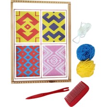 Eğitici Ahşap Halı Dokuma Tezgahı Seti - 2 Adet, Öğrenmeyi Keyifli Hale Getirir