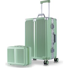 Zeplin Joya Pc Policarbon 2'li Valiz Seti (Orta ve Makyaj) Yeşil